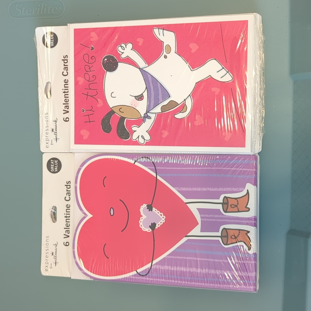 Valentine Cards 6 in a packet